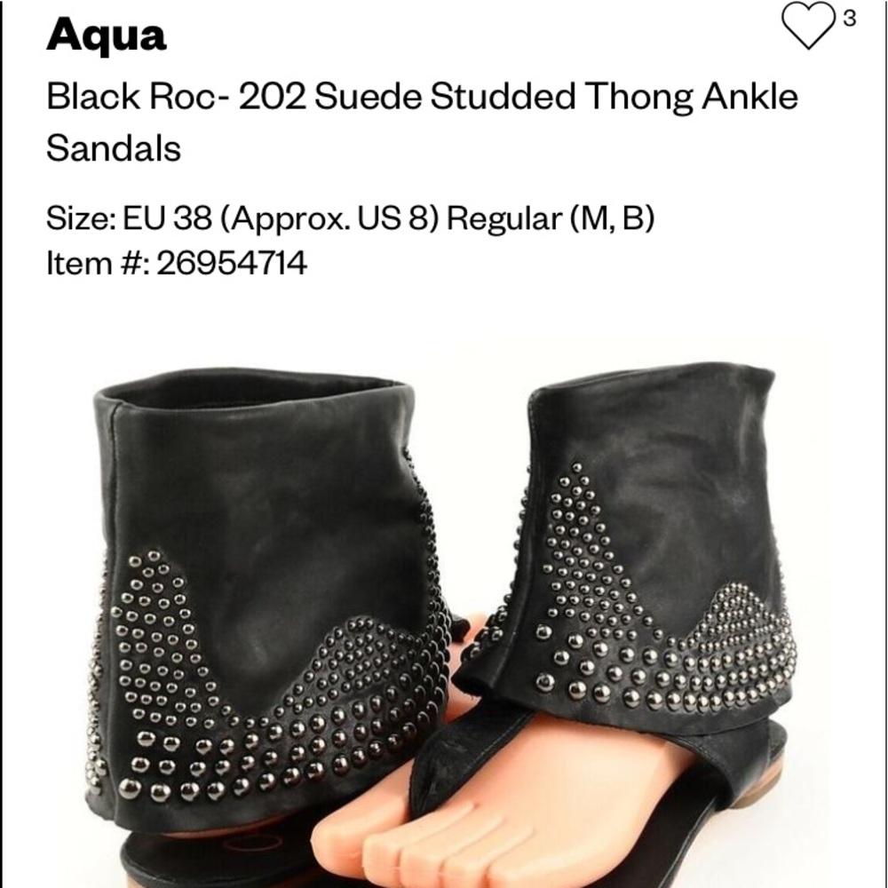 AQUA sz 9 NWT black leather festival shoe boot - Picture 2 of 7